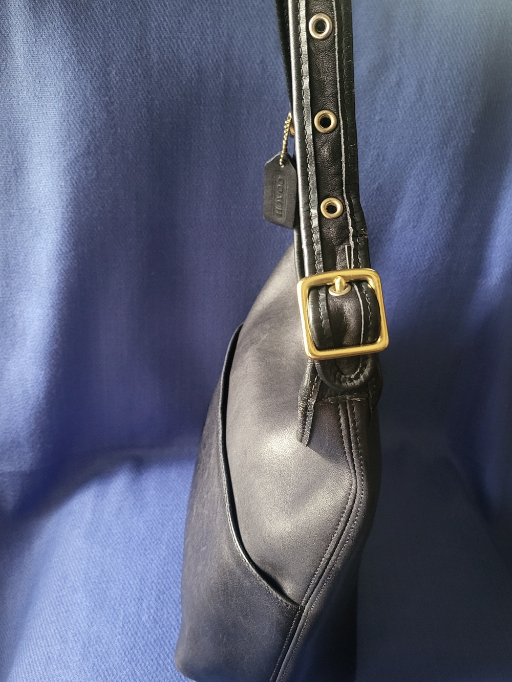 Coach Black Leather & Canvas Shoulder Bag - Picture 6 of 16